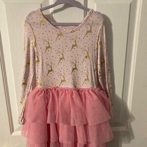 Posh Peanut Long Sleeve Tulle Dress - Ryleigh (Reindeer) 5T-6T